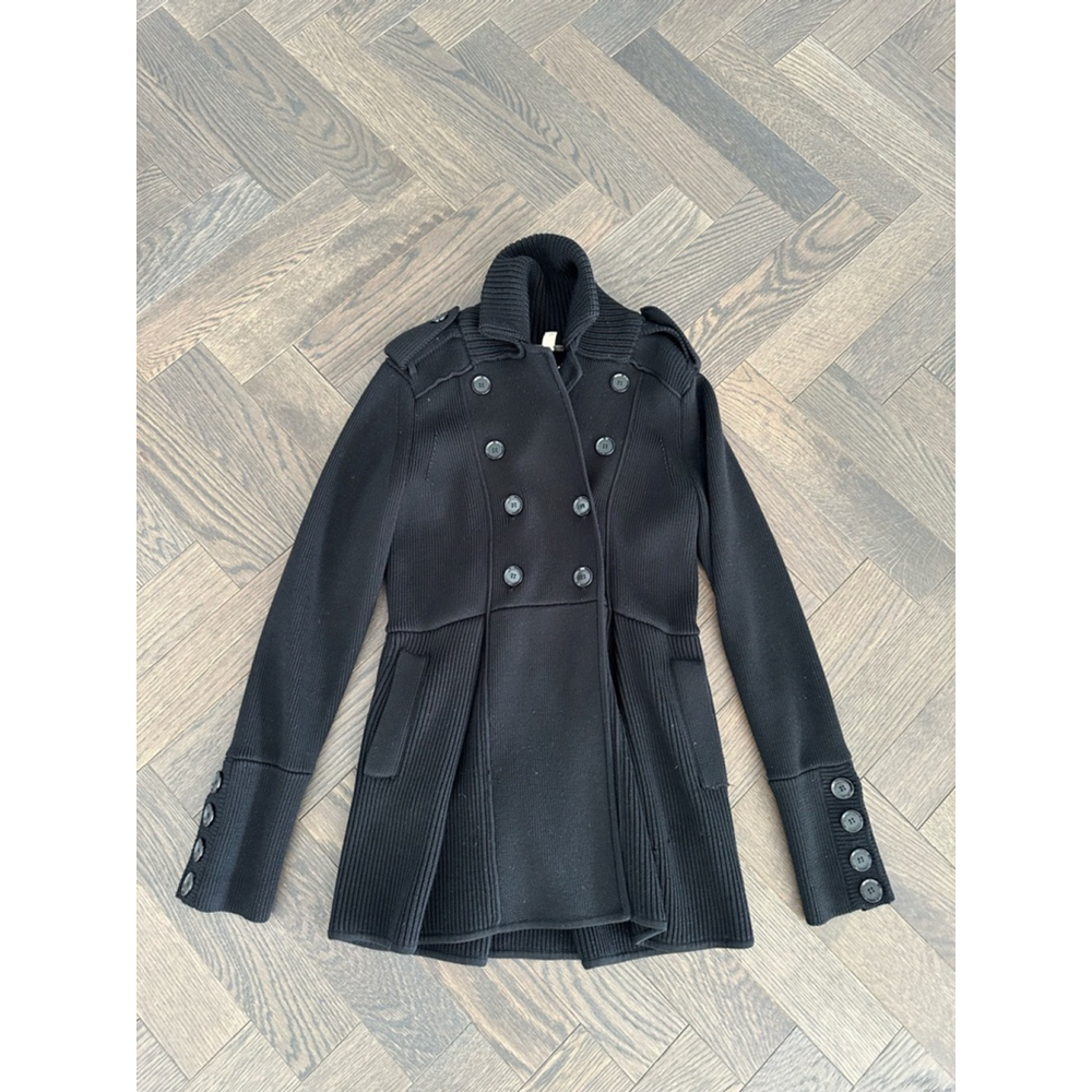 Women's Burberry Knit Jacket Size L Black